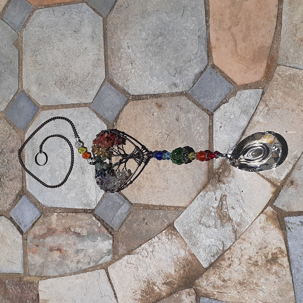 Tree of life sun catcher Rainbow crystals